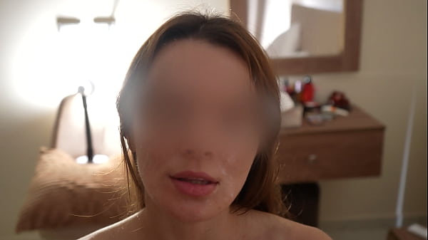 Image Step sister gets cumshot in her eyes for great blowjob