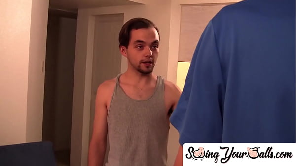 Image SwingYourBalls.com - developing man gets vigorous blowjob from gay deviant