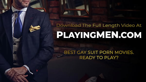 Image PlayingMen.com - Classy hunk gives a sloppy blowjob and has his ass drilled with intense passion