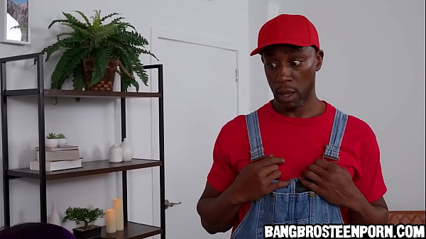Image Hot punk teen sucking the two plumbers' huge black cocks!