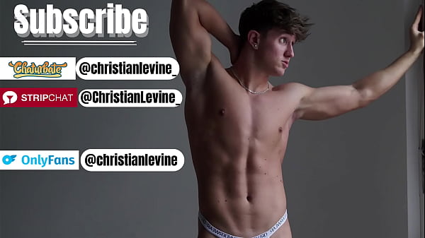 Image 18years old Christian Levine blowing his Huge Cum on the towel