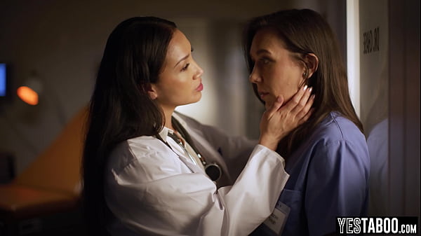 Image Latina MILF doctor seduces and fucks petite nurse to save her job