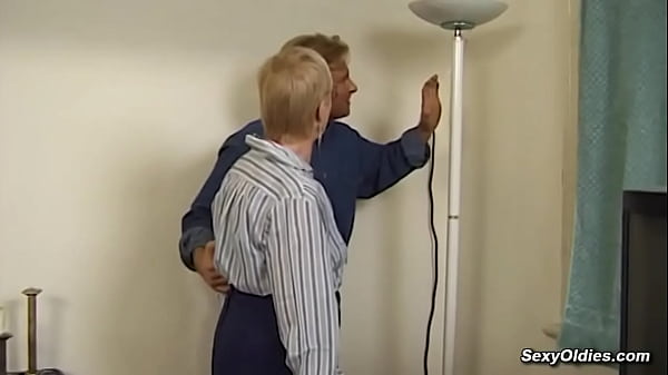 Image Blonde German granny sucking and fucking with a guy