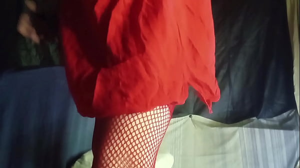 Image My girlfriend likes me to dress in women's clothes. Strap-on big tits latina, brunette