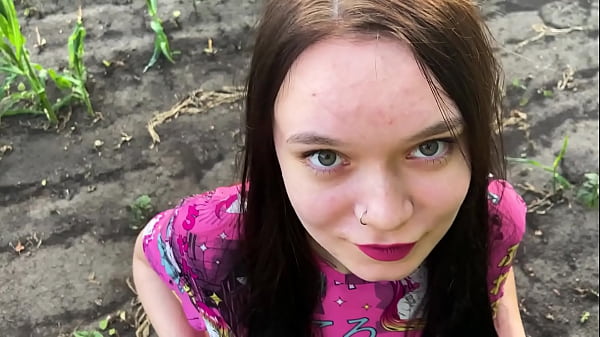 Image Stepsister got nervous in the cornfield and found comfort in her stepbrother's big cock