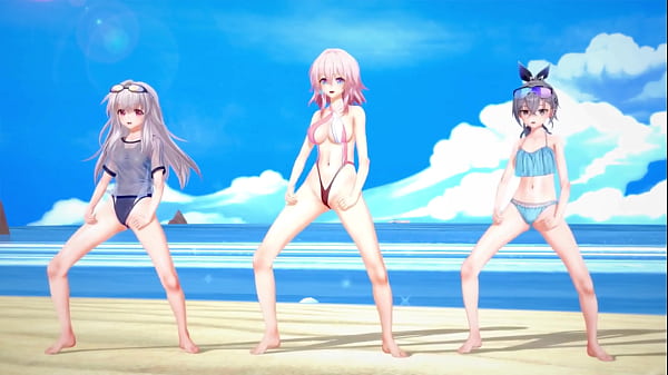 Image Honkai star rail Clara&March 7th&Silverwolf hentai mmd