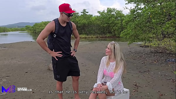 Image Very horny 3some has sex on the beach with my step cousin and his girlfriend outdoors - Max Betancur - Tatiana Alvarez - Danner Mendez