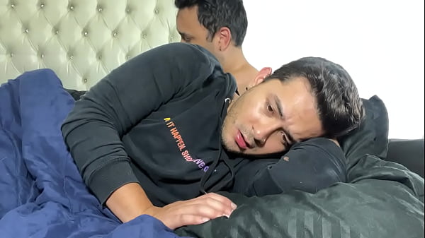 Image Stepdad gets confused and eats his stepson's ass bareback thinking it was his wife's, they almost get caught