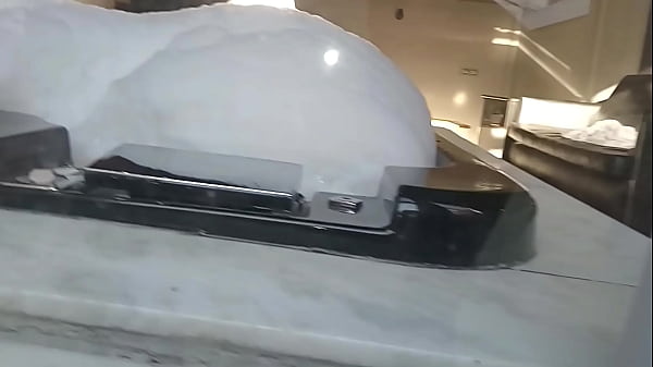 Image Spying on a brunette bathing, a guy in feminine clothing comes in and fucks her in the pear-shaped ass and buries his cock in her anus, busty and big-ass Latina brunette.