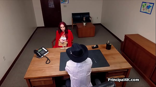 Image Principal fucks milf during Halloween party in his office