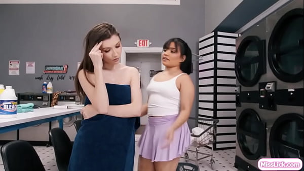 Image Brunette lesbian facesitting then scissoring with latina bff