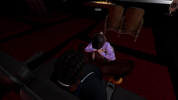 Image Second Life Black man fucks asian woman in a movie theater