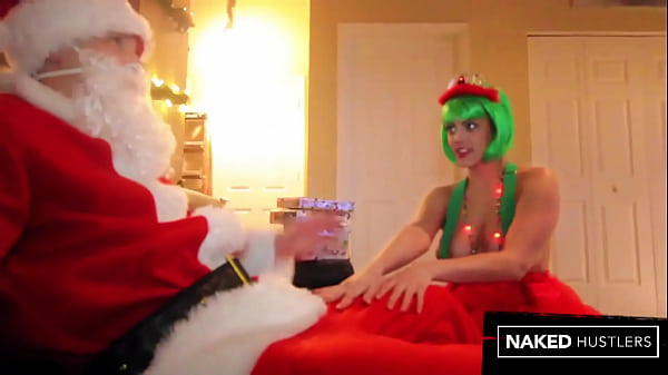 Image Horny Big titty and big ass Wife Fucking Santa for more Presents
