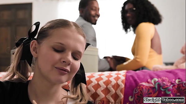 Image Teen stepdaughter seduces black stepdad