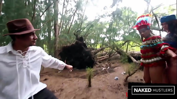 Image INTERRACIAL double Blowjob from 2 big booty Baddies in the woods