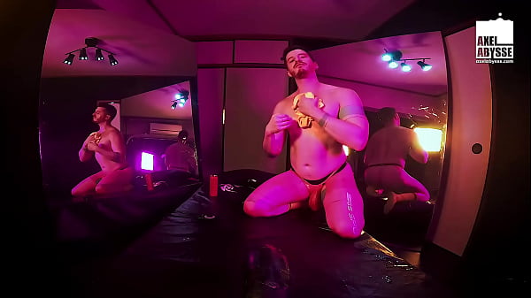 Image Axel Abysse Teases Asshole Before Riding Dildo Machine