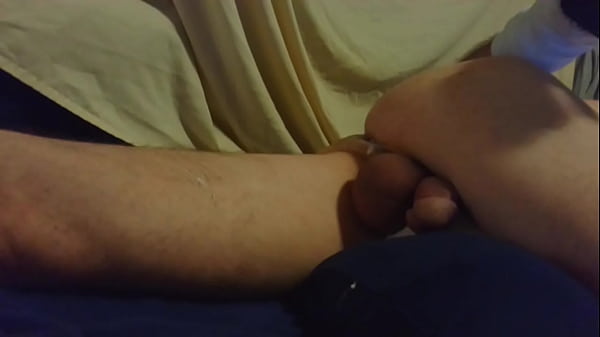 Image trying hard to bottom out my boy hole on big Chorizo XL dildo. low angle