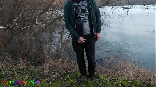 Image At a frozen lake, I work on my thick cock with a massage stick. Great outdoor fun in the winter. (S)