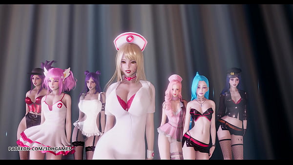 Image [MMD] Brown Eyed Girls - Abracadabra Hot Kpop Dance Ahri Akali Kaisa Lux Jinx Caitlyn 4K 60FPS