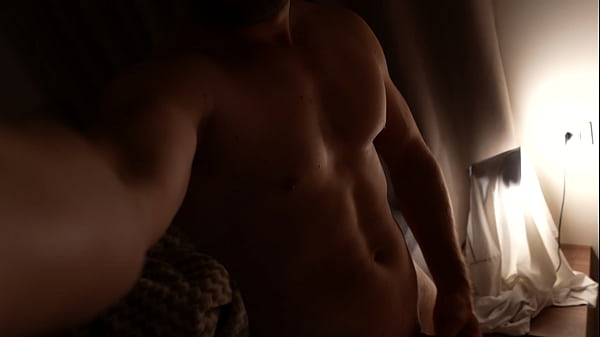 Image Hot guy stretches his cock before bed