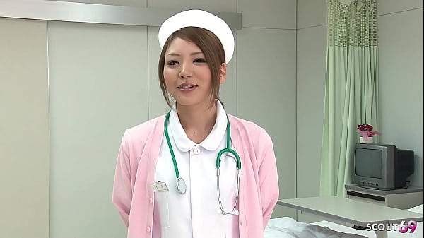 Image Japanese Teen Nurse seduce to Intense Orgasm with Hitachi Vibrator Stick at Hospital