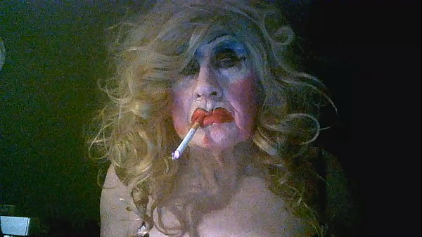 Image Old smoking spunk bucket whore sissy Sarah Millward posing for potential clients, though she'll fuck for free!