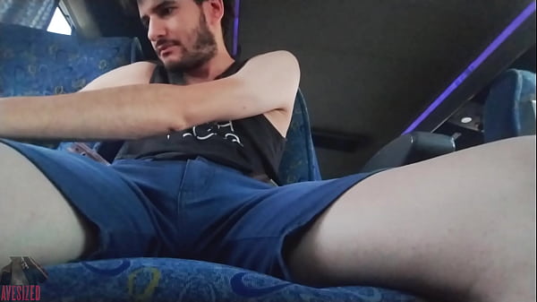 Image I'm riding the bus all alone so I pull my cock out