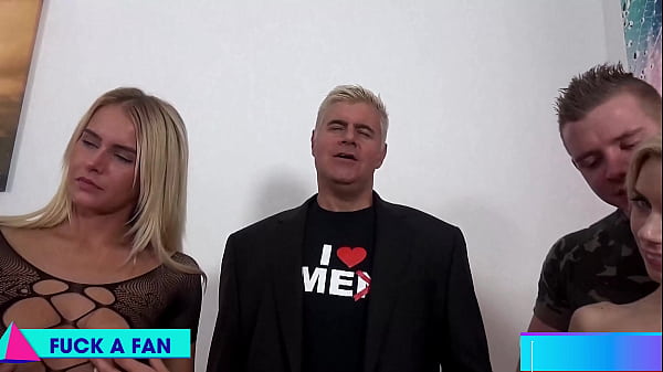 Image Fuck a Fan 4k &ndash_ Goofy ginger fan bangs big booty blondes Nesty & Aisha Angel