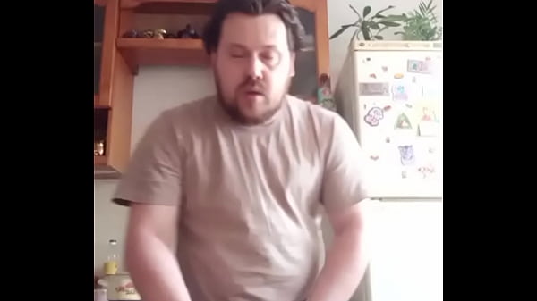 Image This guy put his BALLS on the table and started jerking off his COCK to taste the fresh CUM!