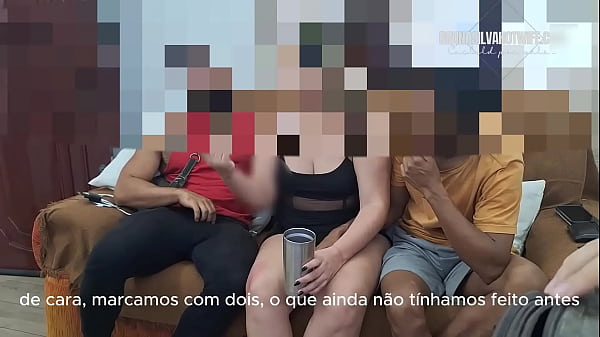 Image Casada com dois pela primeira vez - Anal Cum Shot cuspindo porra na boca do corno