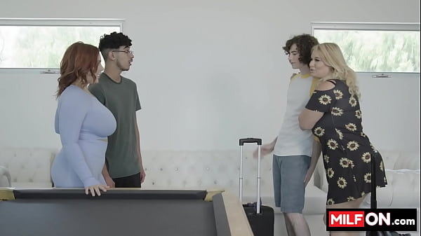 Image Two horny big tit sluts fucking two boys and suck their big dicks - London River, Natasha Nice, Diego Perez, Jodie Johnson