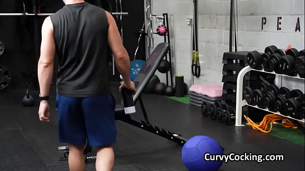 Image Gym pounding of fit oily Asian beauty
