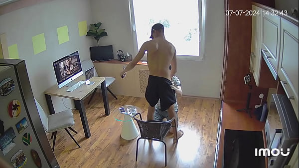 Image WEB CAM - Gypsy boy fucks me intensely in the kitchen until he cums!