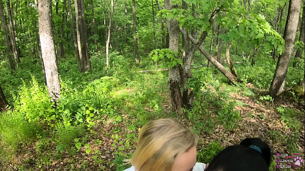 Image Amateur threesome blowjob outdoors