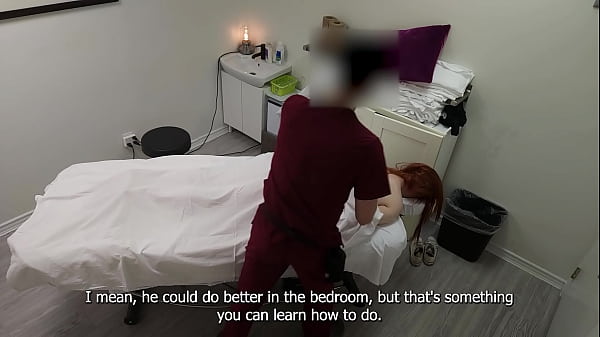 Image Hot redhead trophy wife came back just for a massage, she says, but we all know that it's not true!