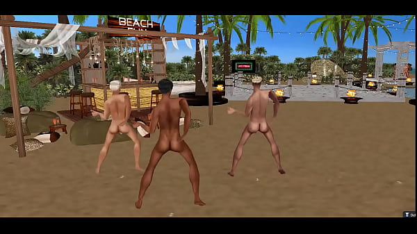 Image DANCING NAKED AT A BEACH BAR