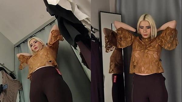 Image Hidden camera. Sexy girl in dressing room