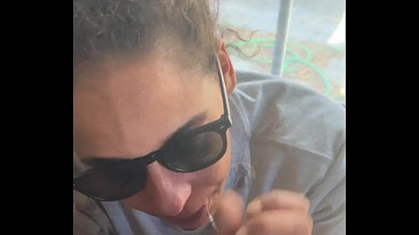 Image Fye Red Lightskin Ebony Slut Little Step-Sister Giving Blowjob In Front Of Window Gets Cum On Her Face While Her Boyfriend Is Looking For Her