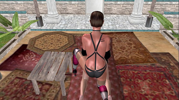 Image 3D Animated Sex Video - Lesbian Girl fucking another girl in Doggy position in her both pussy and ass holes