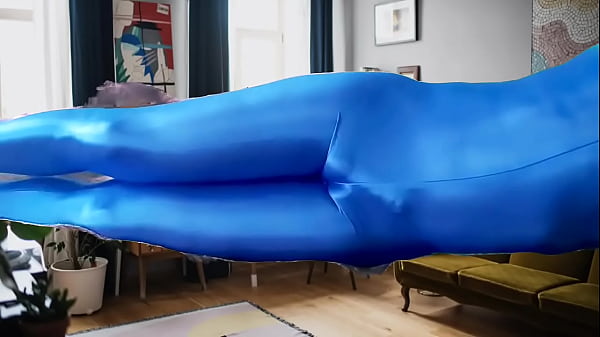 Image Bulge blue lycra bodysuit