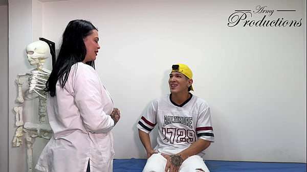 Image Doctor with huge tits fucks her patient with a huge cock