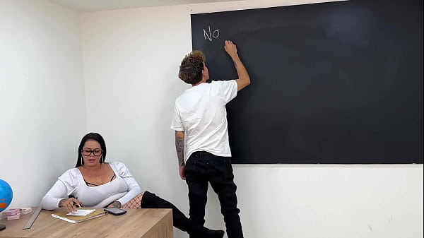 Image Spoiled Indisciplined Fuck And Creampie His Hot Teacher In Time, In The Classroom!