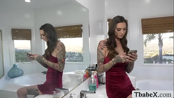 Image Tall hot brunette gets fucked by her shemale date