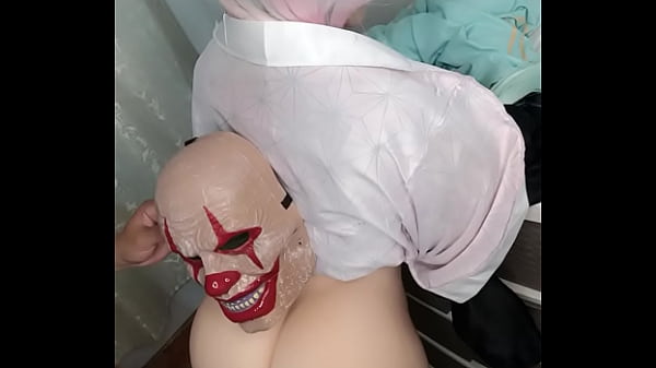 Image HORNY stepfather lifts his stepdaughter NEZUKO's skirt and fucks her from behind until he comes inside her anus (18 years old)