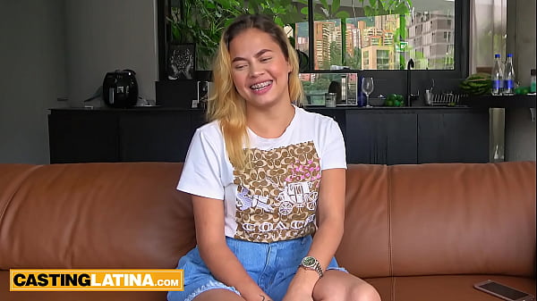 Image Cute big ass Latina pounded ass on dick after casting and giving a blowjob