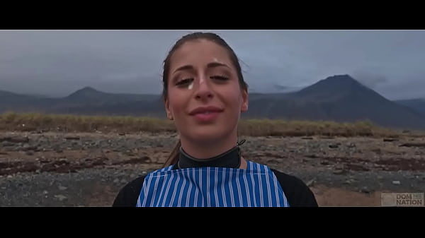 Image Beautiful Italian babe Silvia Soprano dominated roughly on the beach in Norway in a cinematic adventure, with hard slapping, spitting, and kinky play