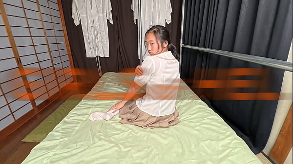 Image Anal training for a shy Asian student - first sex teacher makes her cum