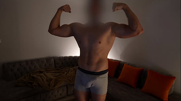 Image Hot guy posing and masturbates till the big orgasm