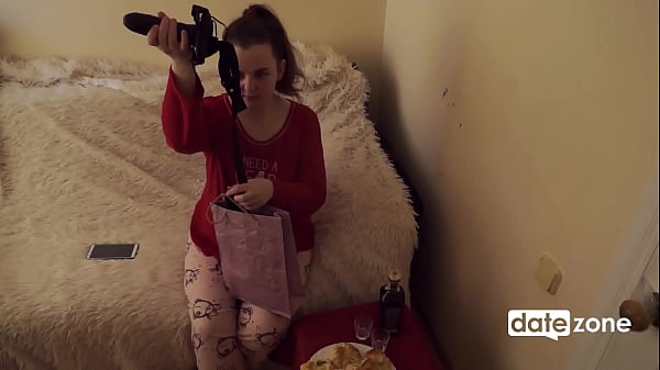 Image Chubby girl fucks herself with a strapon waiting for a boyfriend
