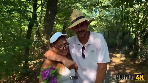 Image HUNT4K. Blonde made her boyfriend cuckold and enjoyed the amateur outdoor fuck
